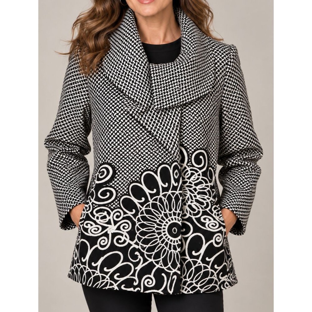 Joseph Ribkoff Womens Sz 6 Geometric Wrap Classic (runs loose)